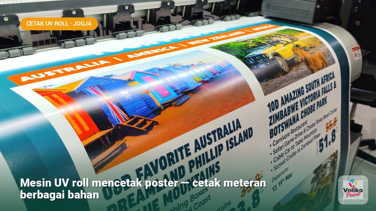 cetak uv roll - mesin UV roll mencetak poster meteran