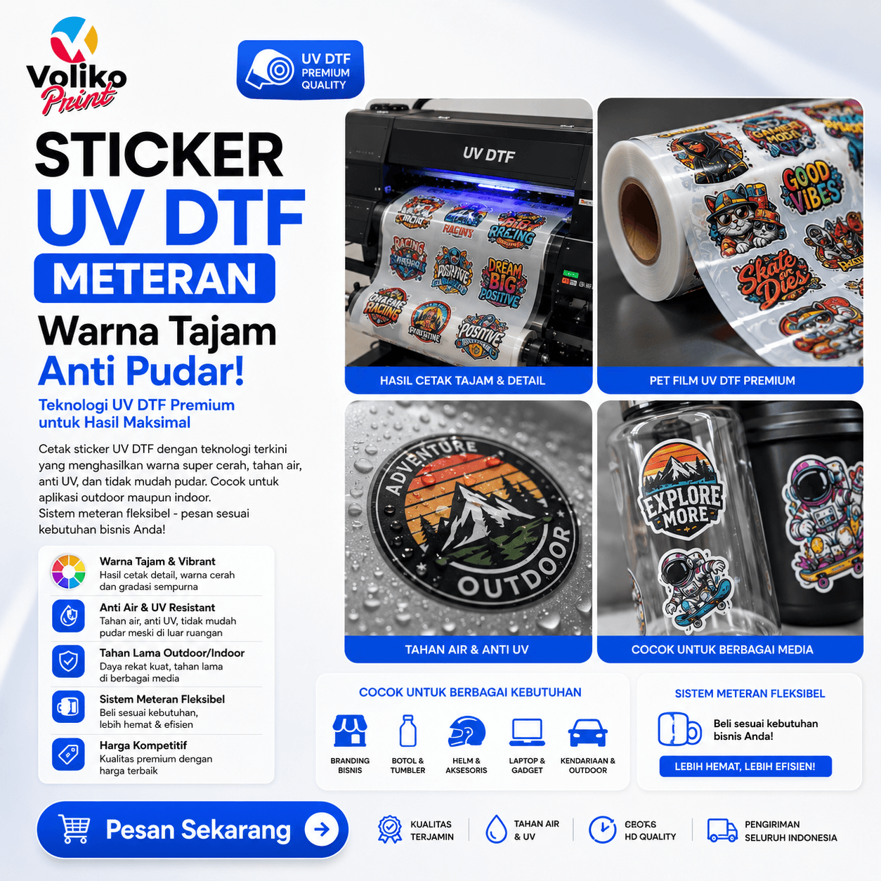 Cetak Sticker UV DTF