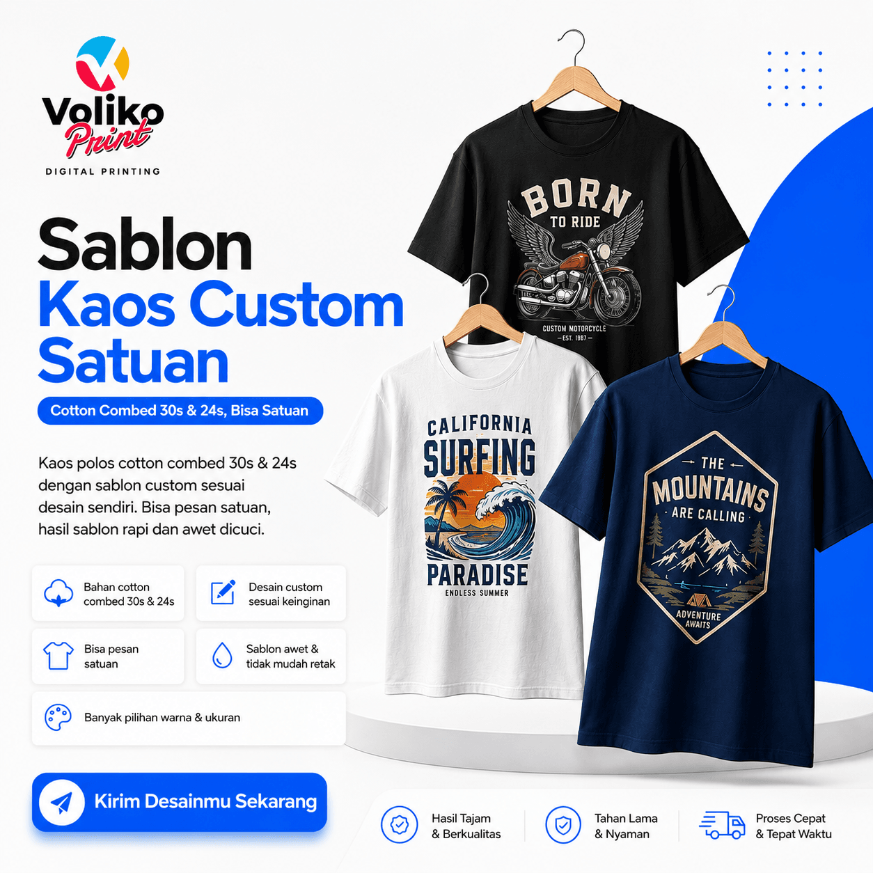 Sablon Kaos 30s