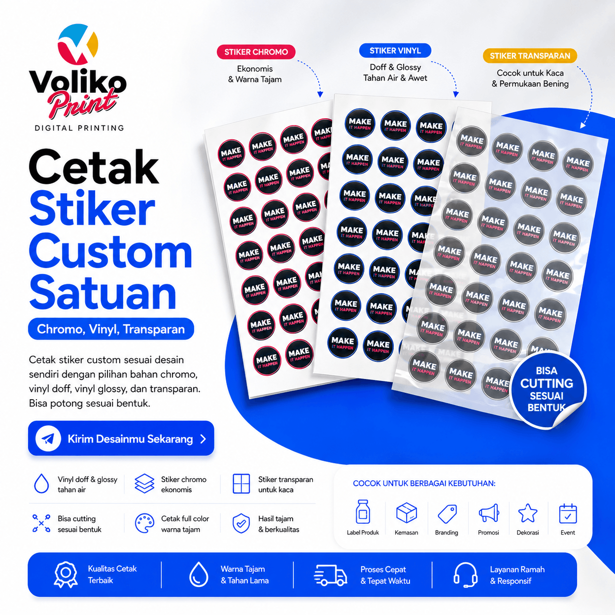 Cetak Stiker Vinyl Glossy