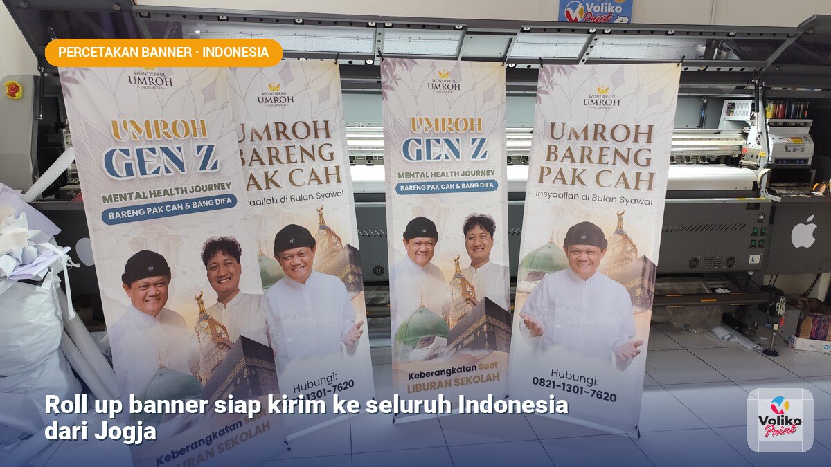 percetakan banner jogja — roll up banner kirim seluruh Indonesia